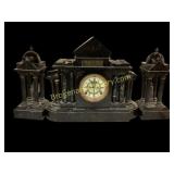 Ansonia Temple Clock Garniture