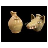 Stoneware Face Jugs