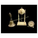 Vintage Table Clocks, Hand Bell