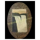 Folk Art Waterfall Painting