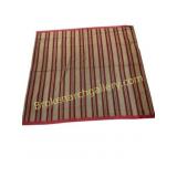 Red and Beige Striped Textile Fabric