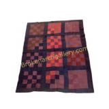 Patchwork Quilt with Checkerboard Design