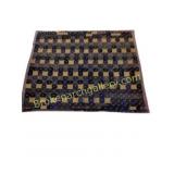 Patchwork Quilt With Purple Backing