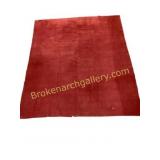 Red Handwoven Area Rug with Plain Design