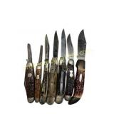 Vintage folding knife lot