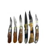 Six folding knives