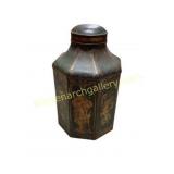 Hexagonal Metal Tea Canister