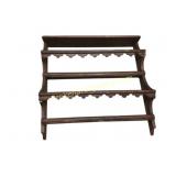Rustic Wooden Wall-Mounted Plate Rack