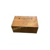 Wooden Storage Box with Hinged Lid