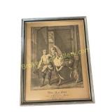 Equestrian Engraving Print