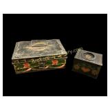 Two Painted Tin Tole Ware Boxes
