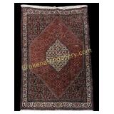 Vintage Persian Bidjar Throw Rug
