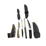 4 Fixed-blade Knives With Sheaths