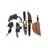 Mixed tactical/fixed-blade knife lot