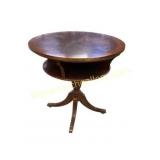 Round Wood Pedestal Side Table w/ Swivelï¿½