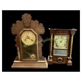 Two Antique Mantle Clocks