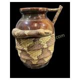 Folk Pottery Snake Jar