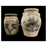 Two Northern  Stoneware Crocks