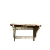Rustic Wooden Hanging Shelf With Distressed Finish