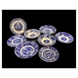 Eight Pieces Blue Ironstone