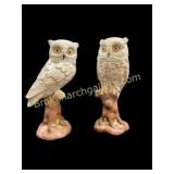 Pair Italian Ceramic Owls