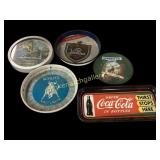 Group Advertising Trays, Clocks