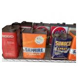 Twelve Advertising Cans, Motor Oil and Others