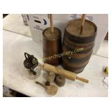 Rustic Butter Churning and Kitchen Tools
