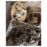 Wicker Baskets and Leather Straps