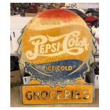 Vintage 54'  Tall Drink  Pepsi  Bottle Cap Sign