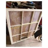 7 pcs Vintage Advertising, 2 Slag Glass windows