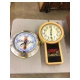 Michelob and Miller Branded Wall Clocks
