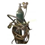 Oxygen Cylinder With Cart and Hoses