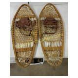 Snowshoes with Leather Bindings