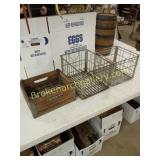 Vintage Metal and Wooden Crates