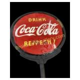 Coca Cola Porcelain Lollipop Sign