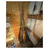 Fishing Rods and a Wooden Paddle