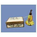 Chinese Porcelain Box, Art Glass Automizer