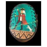 Paint Decorated Folk Art Pantry Box