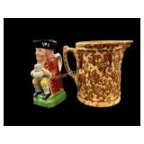 Staffordshire Toby, Spongeware Pitcher