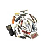 Large Assorted Pocket Knife & Folding Knife Lot