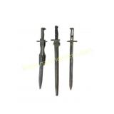 3 Military Bayonets with Sheaths