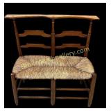 19th Century Ladder Back Buggy Bench