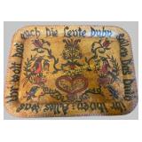 Decorated Pennsylvania German Motto Tray