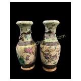 Pair Nanking Chinese Vases