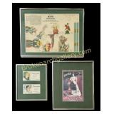 3 Pcs Vintage Framed Advertising
