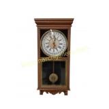 Wooden Case Wall Clock with Pendulum