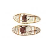 Wooden Frame Snowshoes with Leather Bindings