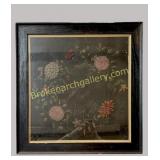 Pair Floral Embroidered Panels