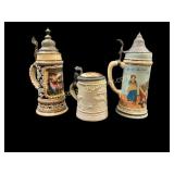 Three German Beer Steins
